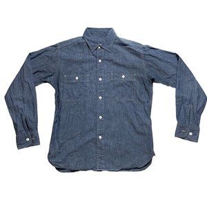 Tellason Denim Utility Shirt Medium Long sleeve Shirt USA Made